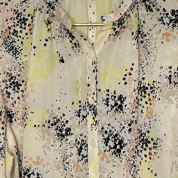 Equipment blouse silk long sleeve sz medium Causette pink in ecru - Picture 3 of 8